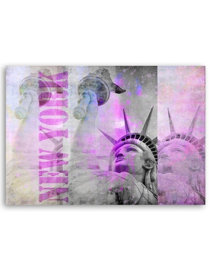 Obrazy USA - Statua wolności i napis New York Andrea Haase | FEEBY