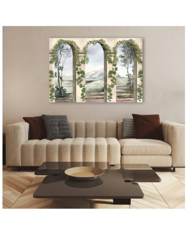 Bild auf Leinwand - Säulen und Bögen mit Efeu | Feeby