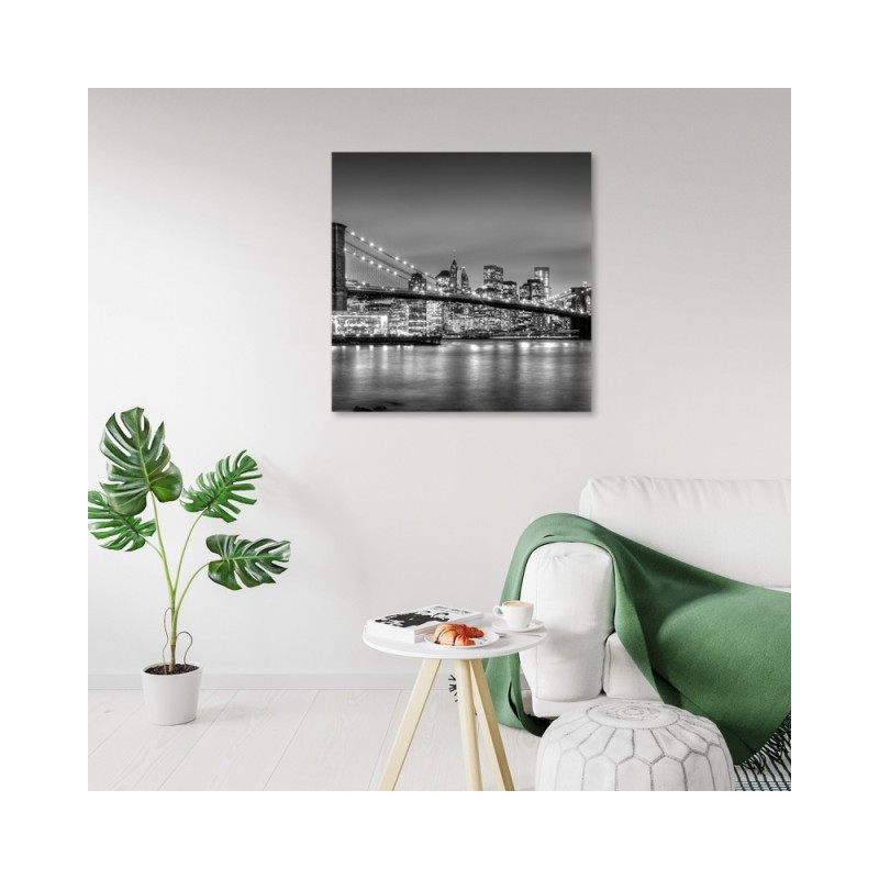 Bild auf Leinwand - Brookliński Bridge in der Nacht | Feeby