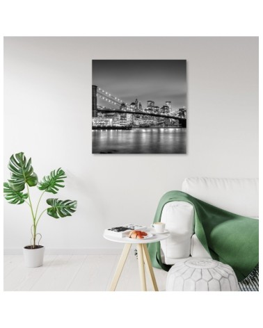 Bild auf Leinwand - Brookliński Bridge in der Nacht | Feeby