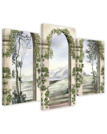 3 piece Columns architecture antique - Modern painting on canvas | FEEBY