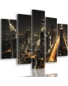 Canvas painting - Panorama of Dubai at night | FEEBY