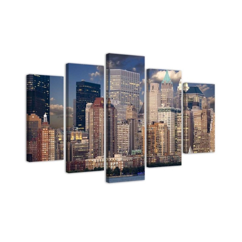 Dekoratives Leinwandbild - Stadt New York Manhattan | Feeby
