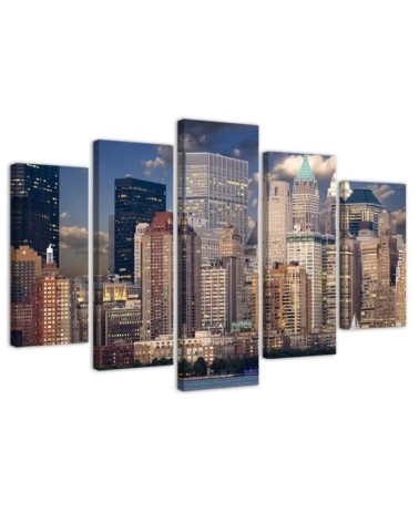 Dekoratives Leinwandbild - Stadt New York Manhattan | Feeby