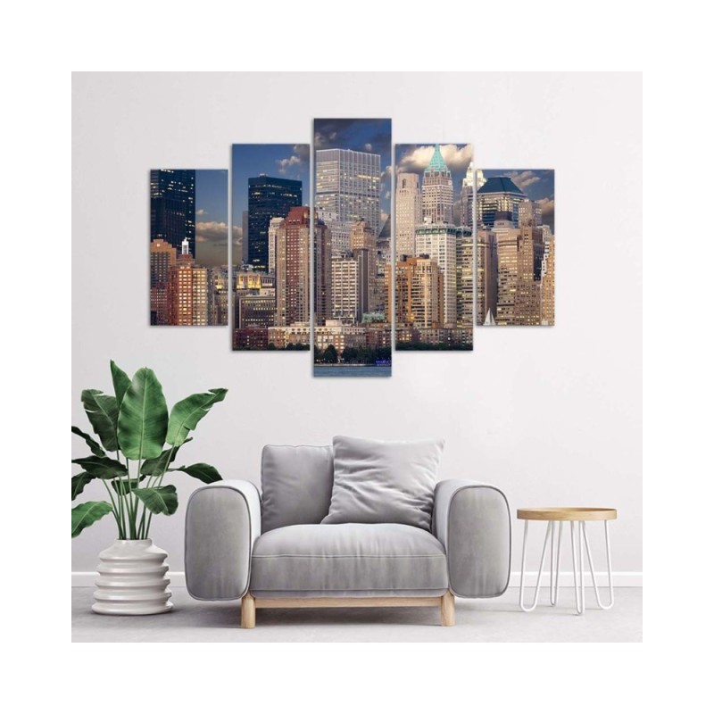 Dekoratives Leinwandbild - Stadt New York Manhattan | Feeby