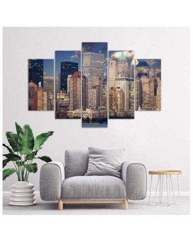 Dekoratives Leinwandbild - Stadt New York Manhattan | Feeby