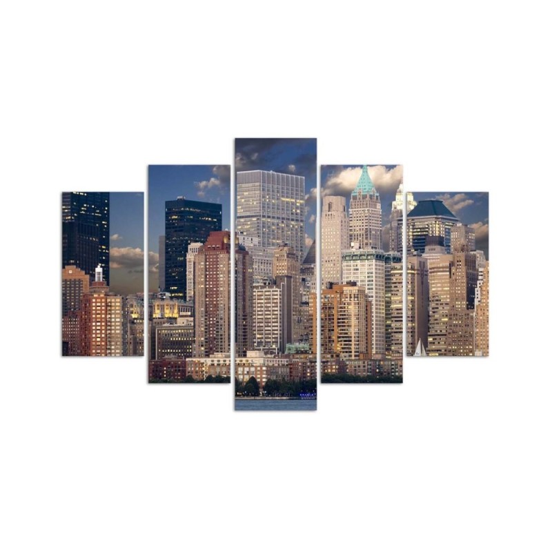 Dekoratives Leinwandbild - Stadt New York Manhattan | Feeby
