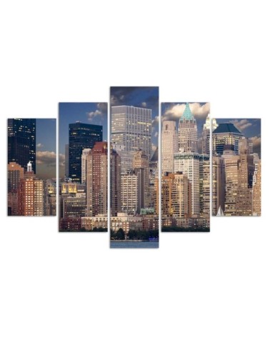 Dekoratives Leinwandbild - Stadt New York Manhattan | Feeby