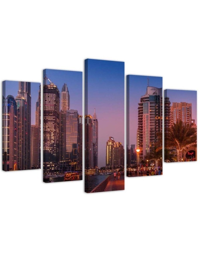 Obraz na płótnie canvas - Dubaj wieczorem | FEEBY