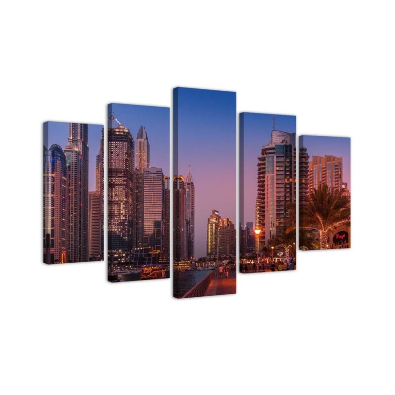 Obraz na płótnie canvas - Dubaj wieczorem | FEEBY