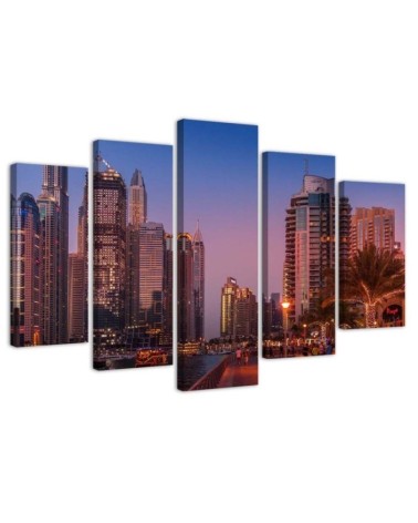 Canvas painting - Dubai in the evening | FEEBY