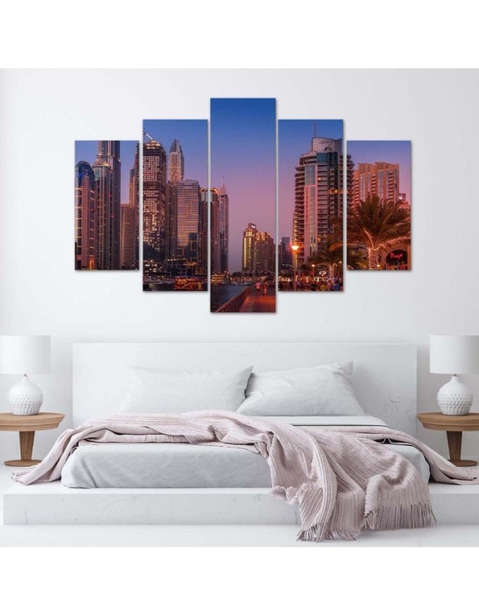 Obraz na płótnie canvas - Dubaj wieczorem | FEEBY