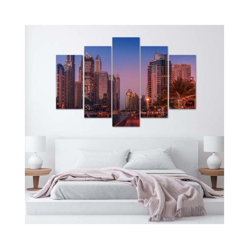 Leinwandbild modern - Nights in Dubai Stadt | Feeby