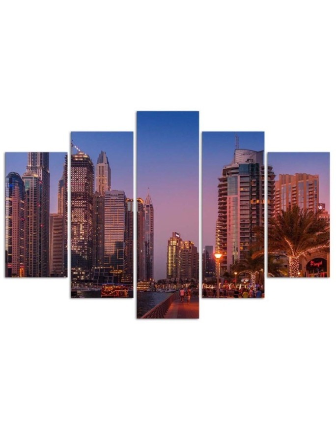Obraz na płótnie canvas - Dubaj wieczorem | FEEBY