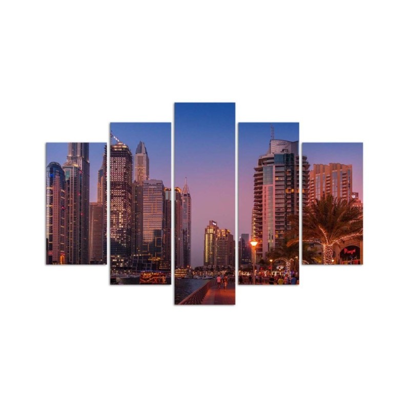 Leinwandbild modern - Nights in Dubai Stadt | Feeby