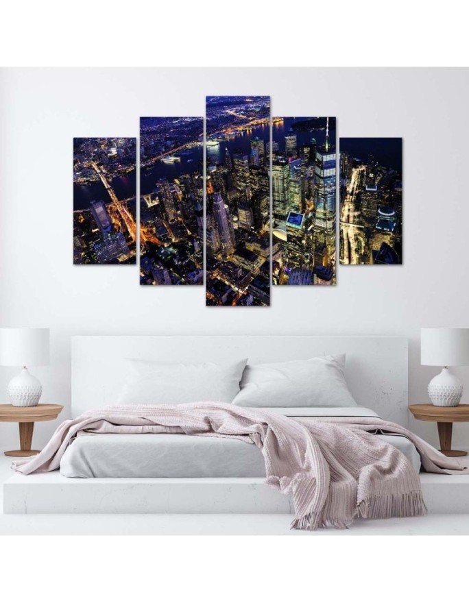 Canvas print USA - New York by night | FEEBY