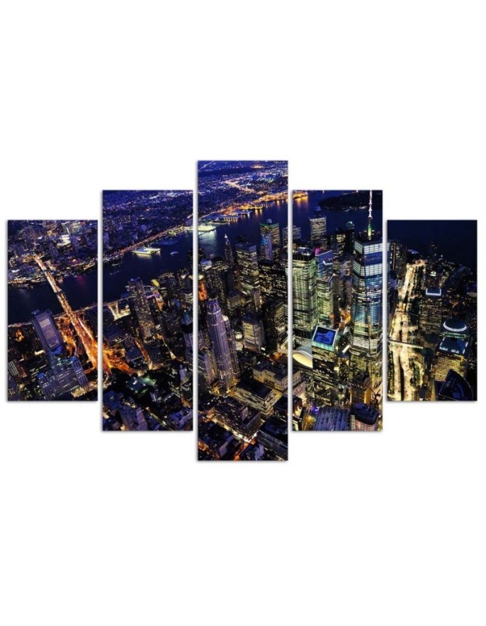 Canvas print USA - New York by night | FEEBY