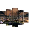 Canvas print USA - Modern city by night | FEEBY