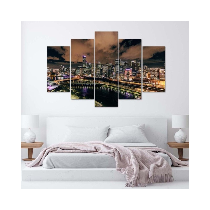 Leinwandbild - Architektur Stadt Nacht | Feeby