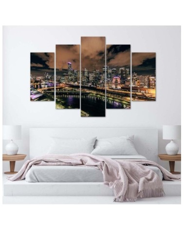 Leinwandbild - Architektur Stadt Nacht | Feeby