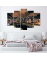 Canvas print USA - Modern city by night | FEEBY