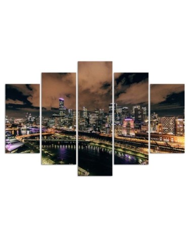 Leinwandbild - Architektur Stadt Nacht | Feeby