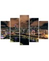 Canvas print USA - Modern city by night | FEEBY