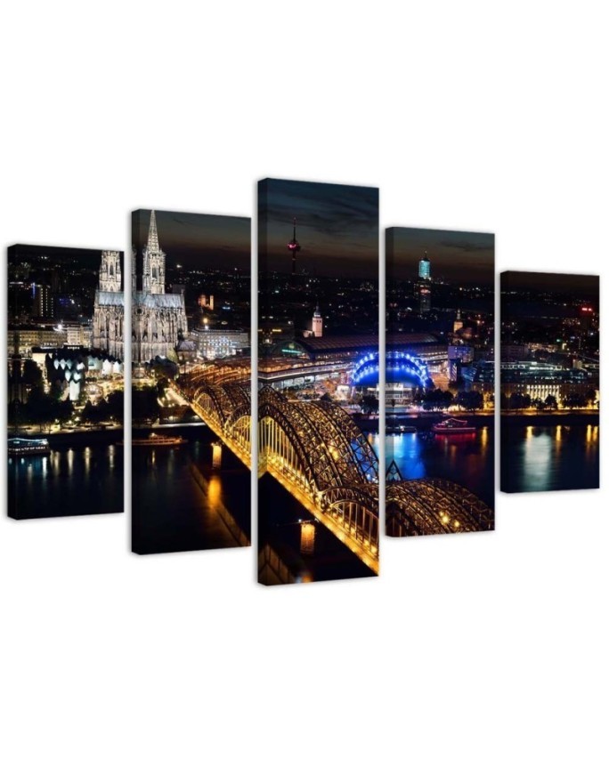 Leinwandbild - Kölner Dom Brücke | Feeby