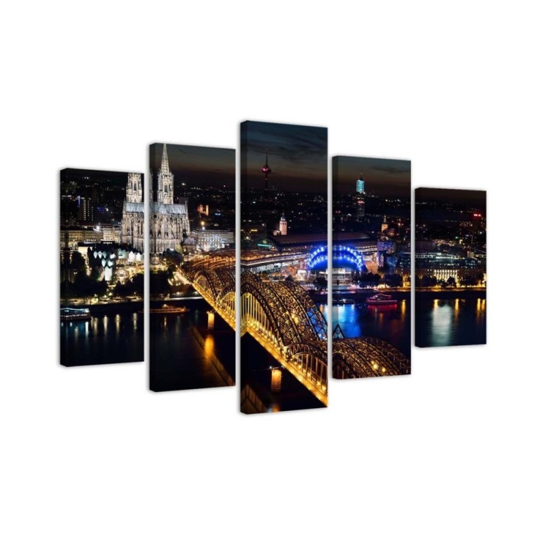 Leinwandbild - Kölner Dom Brücke | Feeby
