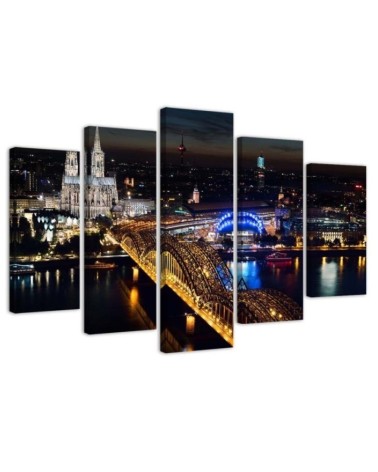 Leinwandbild - Kölner Dom Brücke | Feeby