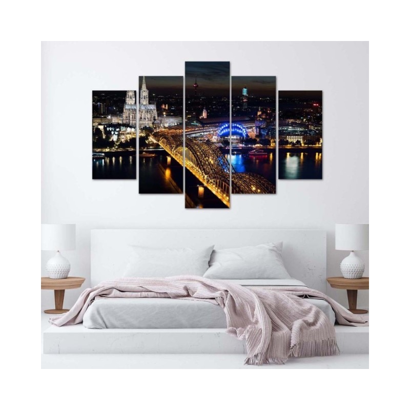 Leinwandbild - Kölner Dom Brücke | Feeby