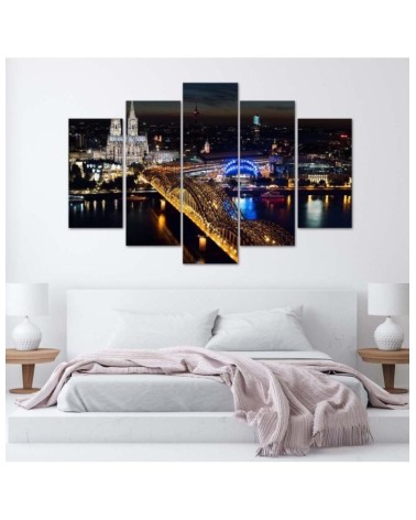 Leinwandbild - Kölner Dom Brücke | Feeby