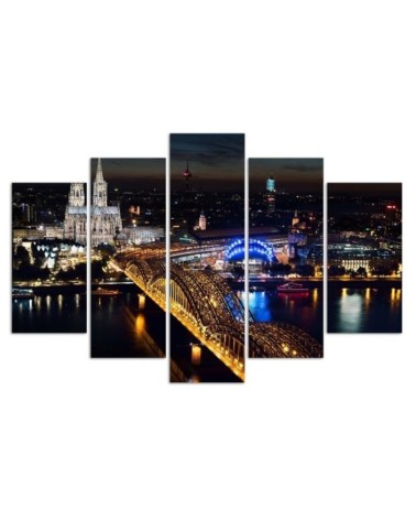 Leinwandbild - Kölner Dom Brücke | Feeby