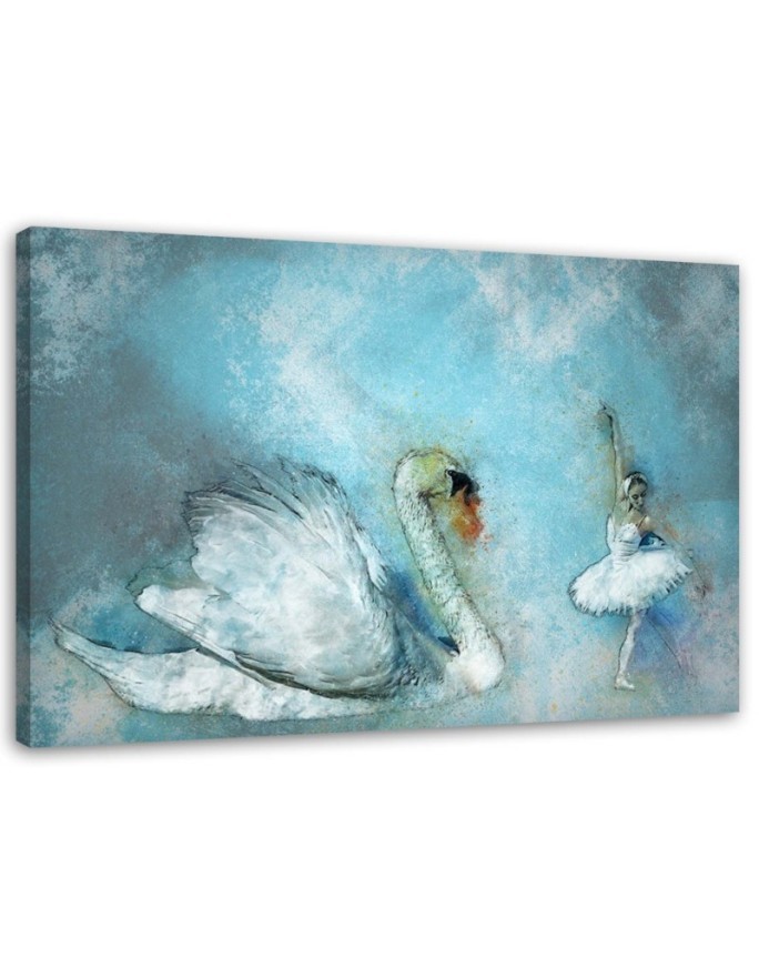 Bild auf Leinwand - Schwan und Ballerina | Feeby