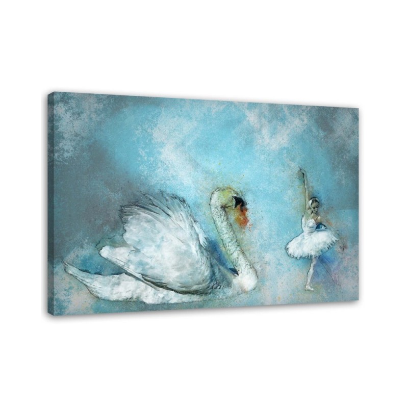Bild auf Leinwand - Schwan und Ballerina | Feeby