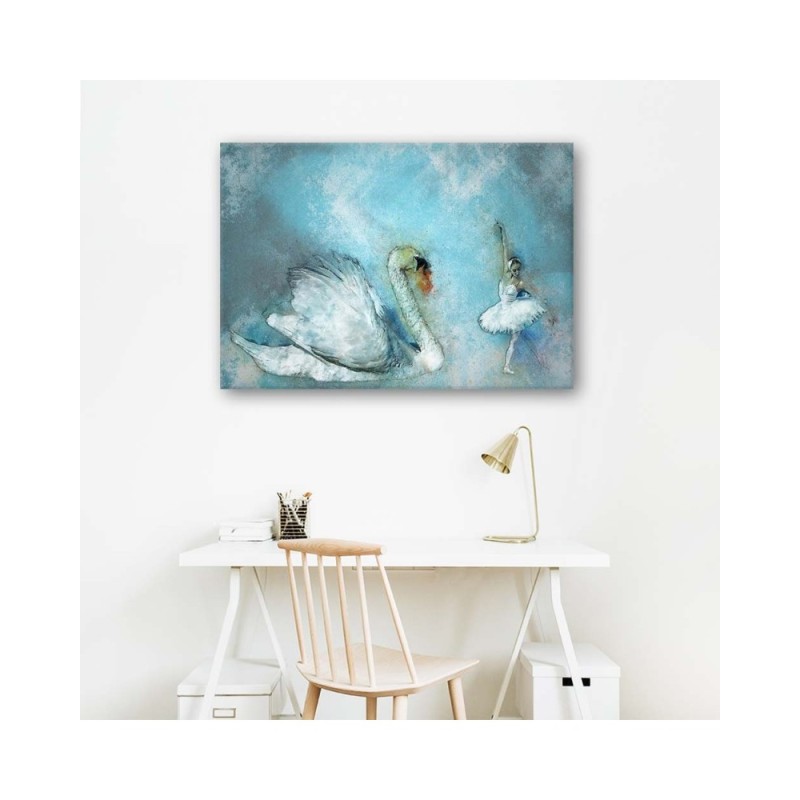 Bild auf Leinwand - Schwan und Ballerina | Feeby