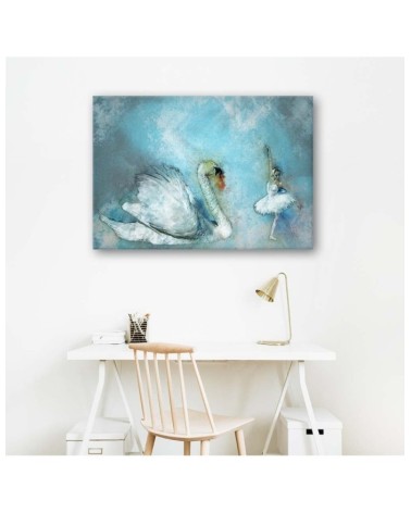 Bild auf Leinwand - Schwan und Ballerina | Feeby