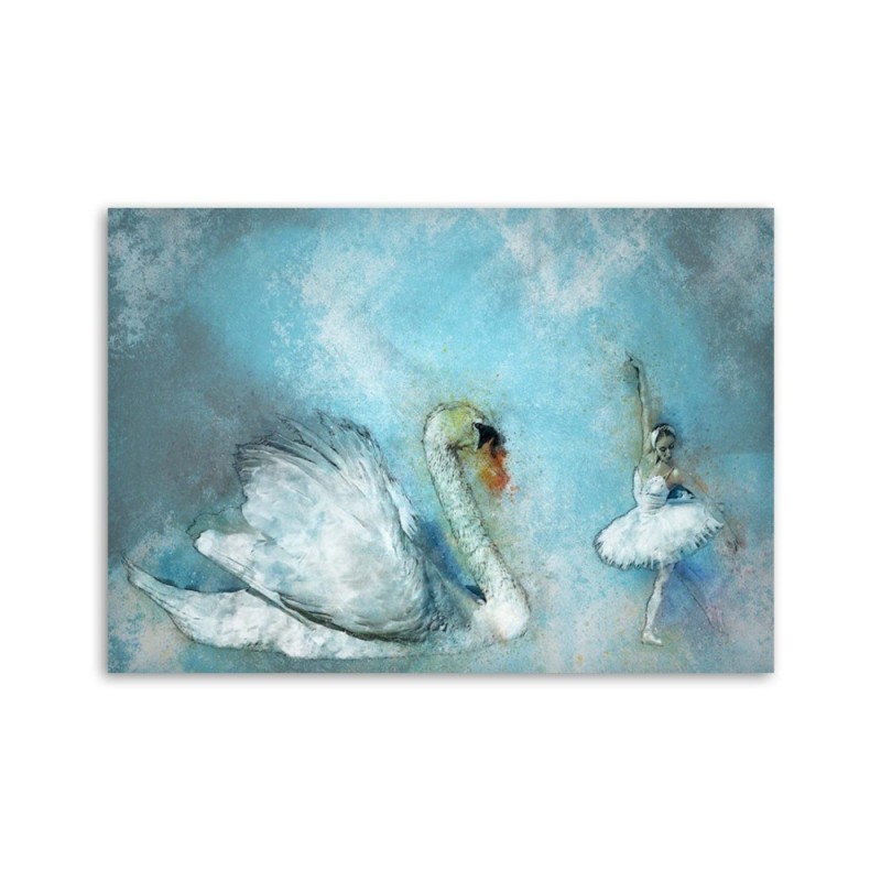 Obraz dekoracyjny - Łabędź i baletnica | FEEBY