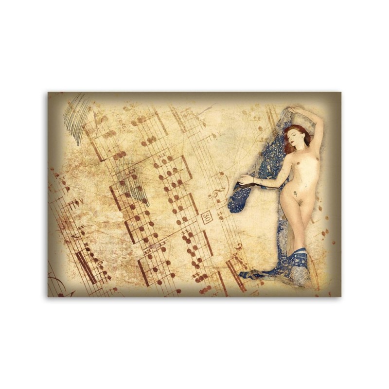 Leinwandbild - Nackte Frau mit Kopftuch | Feeby