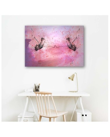 Leinwanddruck - Kleine Ballerina vor einem Spiegel | Feeby