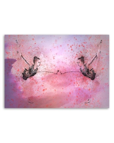 Leinwanddruck - Kleine Ballerina vor einem Spiegel | Feeby