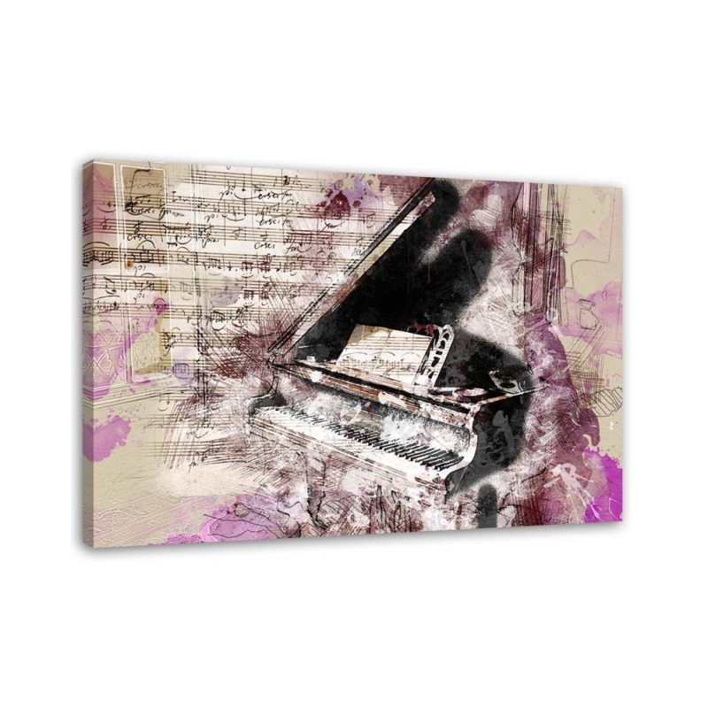 Fortepian abstrakcja vintage - Obraz na ścianę canvas | FEEBY
