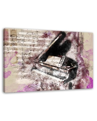 Piano abstract vintage - Canvas wall painting | FEEBY