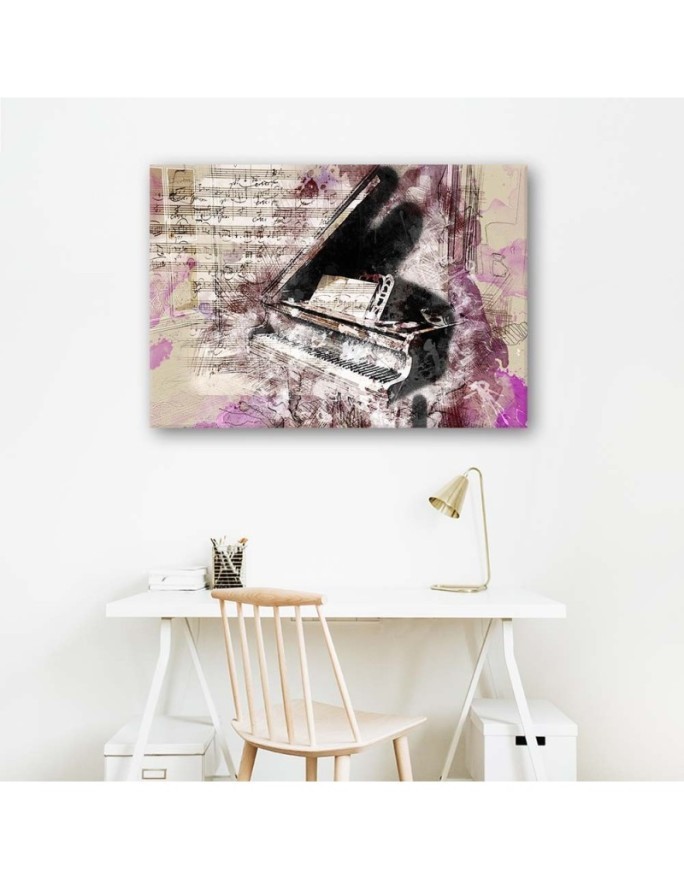 Fortepian abstrakcja vintage - Obraz na ścianę canvas | FEEBY