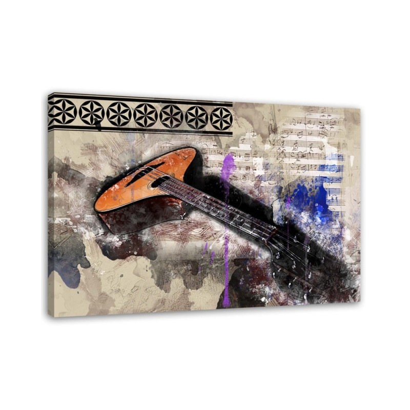 Gitara abstrakcja vintage - Obraz na ścianę canvas | FEEBY
