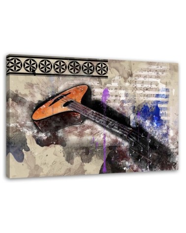 Guitar abstract vintage - Canvas wall art painting | FEEBY