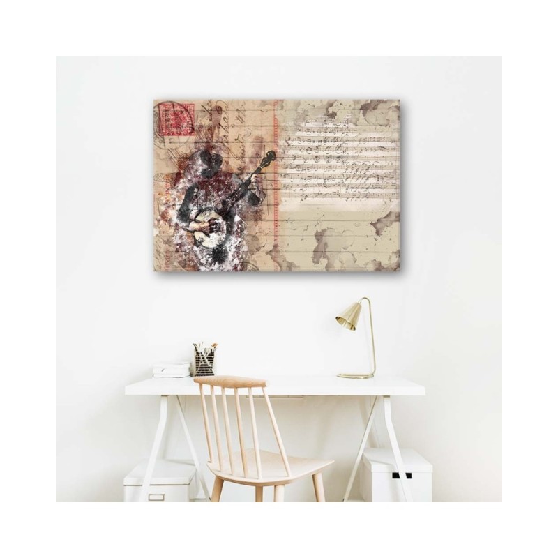 Leinwandbild - Abstrakter Musiker | Feeby