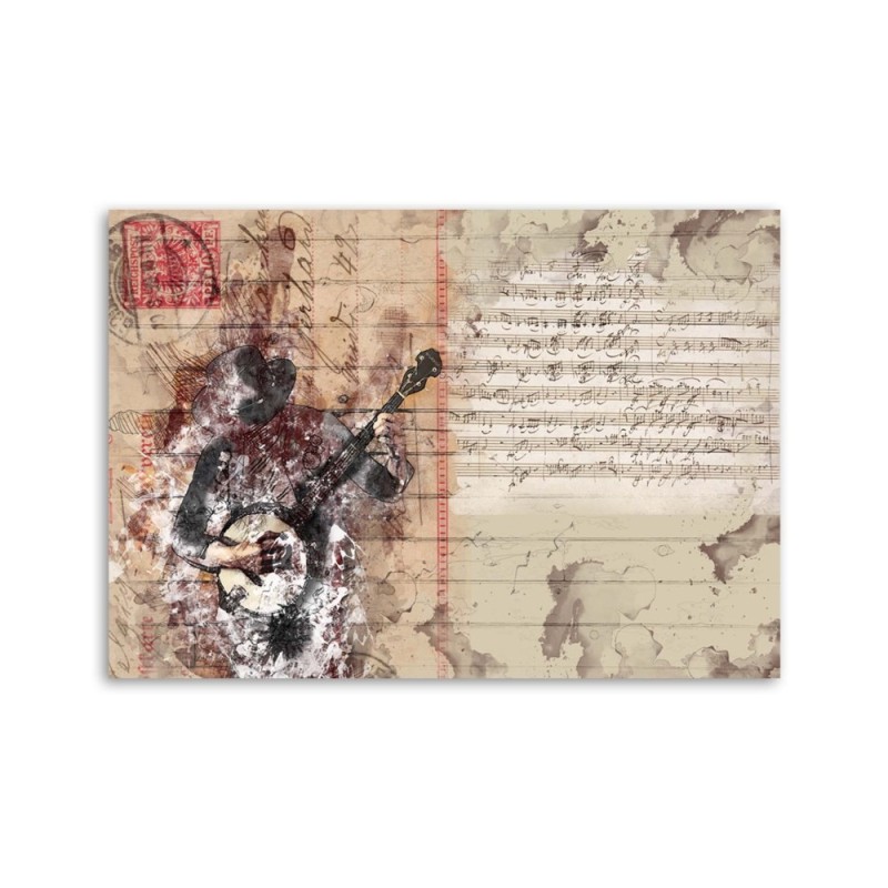 Leinwandbild - Abstrakter Musiker | Feeby