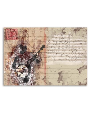 Leinwandbild - Abstrakter Musiker | Feeby