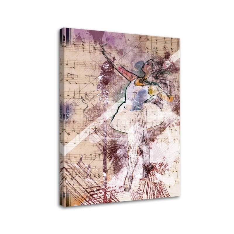 Leinwandbild modern - Ballerina im weißen Kleid | Feeby